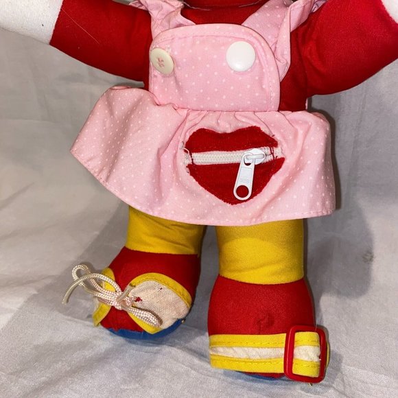 Vintage Mattel Disney Mickey Minnie Mouse Learn To Dress 14" Plush Doll Toy - Picture 3 of 4